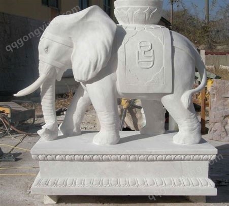 各种天然石材象专业定制 青石汉白玉吉祥大象