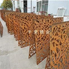 千荣锈业厂家加工红锈钢板幕墙 耐候锈板现场测量