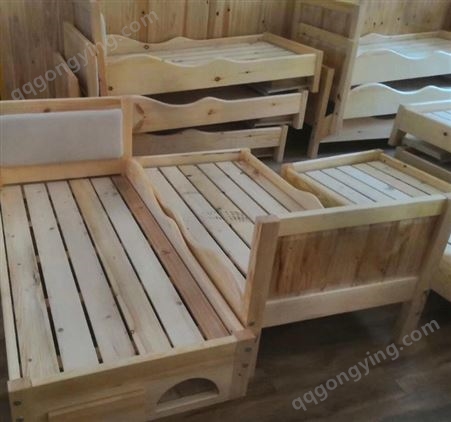 幼儿园实木床午睡床 叠叠午休床 儿童早教木制樟子松学生单人床定制
