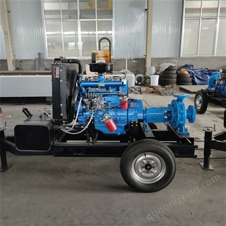 投标 水库 市政采购用3寸移动式水泵拖车 柴油机水泵机组离心泵