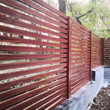 木纹铝合金护栏/市政园林护栏/道路护栏