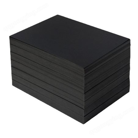 工厂批发A3双面透心黑卡纸盒烫银黑板纸名片包装黑色卡纸硬纸板