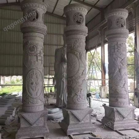 旺达 青石大型户外景区石雕龙柱 广场景区石龙柱 多种图案雕刻