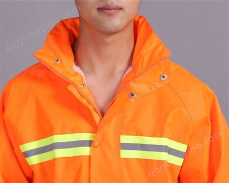 环卫反光分体雨衣 桔色工程消防公路雨天用衣 凯德服饰