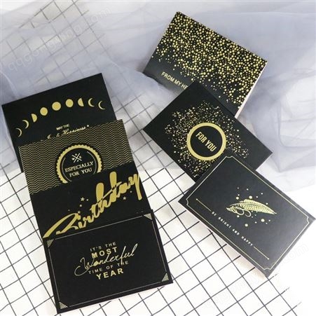 纸卡定制礼品打包包装折叠卡片印刷烫金化妆品宣传彩卡片定做工厂