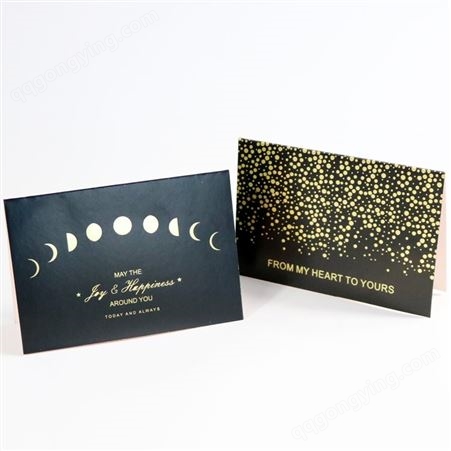 纸卡定制礼品打包包装折叠卡片印刷烫金化妆品宣传彩卡片定做工厂