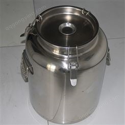 不锈钢储水桶直口圆形带盖带把手多用提桶304材质 冲压成型