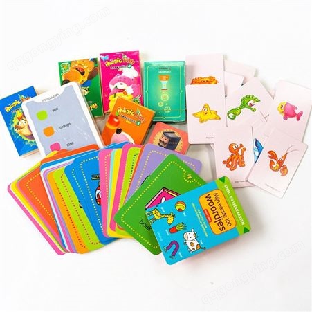 幼教学习卡片 定制早教识字英文卡牌 儿童英语闪卡学习卡片