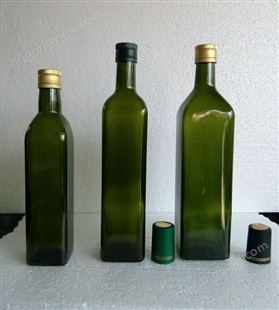 工厂现货玻璃山茶油瓶厨房用品家用透明墨绿橄榄油瓶方形圆形