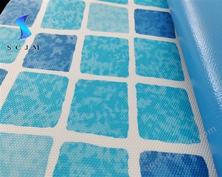 融科游泳池胶膜 温泉防水胶膜 pvc夹网布防水内衬