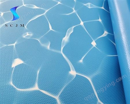 融科游泳池胶膜 温泉防水胶膜 pvc夹网布防水内衬