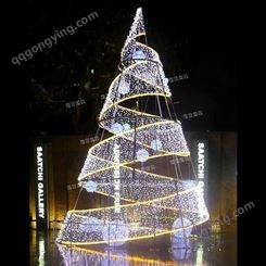 鑫振_大型框架灯光圣诞树_加密LED灯带豪华创意圣诞树