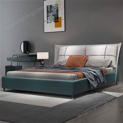 软床 双人床 科技布床 1.5m1.8m米现代简约北欧风床主卧结婚床轻奢床ins网红床
