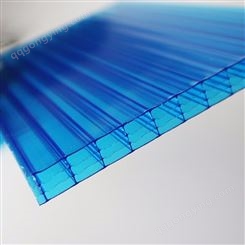 抗冲击防撞板 12mm四层蓝色阳光板 温室大棚采光保温种植 厂家直