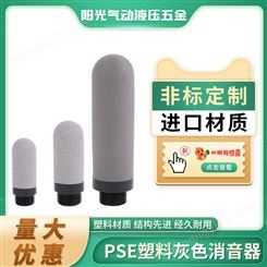 多孔塑料消音器PSE型塑料消声器圆头全塑料除尘电磁阀气缸消音器