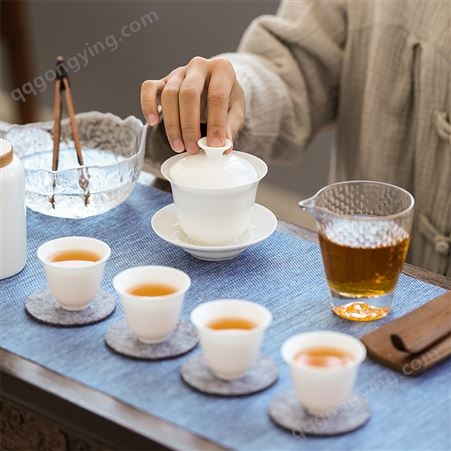 茶艺教学套组茶艺师考试培训收纳包德化白瓷功夫茶具套装简约茶器