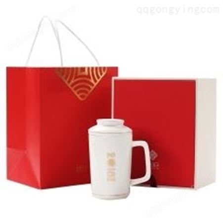 红素商务陶瓷茶杯过滤口杯 500件起订不单独零售