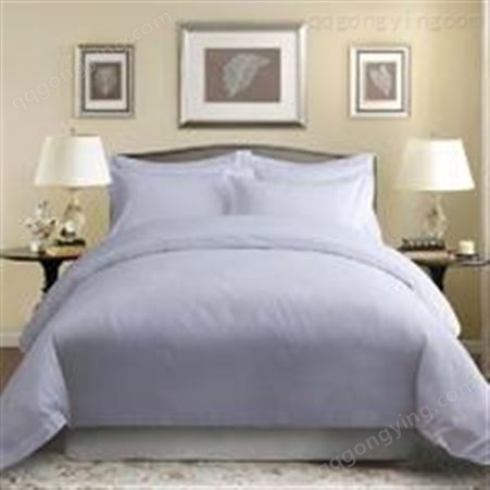 宾馆布草 床上用品6080四件套全棉可定制床单枕套被套 定制logo